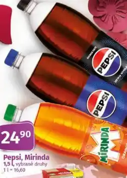 COOP TIP Pepsi, Mirinda nabídka