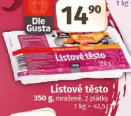 COOP TIP Listové těsto nabídka