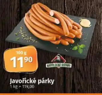 COOP TIP Javořické párky nabídka