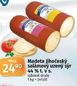 COOP TIP MADETA Jihočeský salámový uzený sýr 44 % t. v s. nabídka
