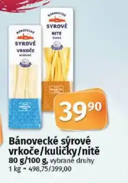 COOP TIP Bánovecké sýrové vrkoče/kuličky/nitě nabídka