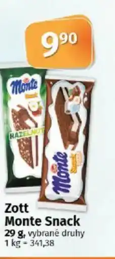 COOP TIP ZOTT Monte Snack nabídka