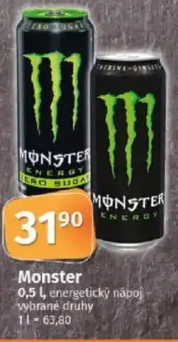 COOP TIP MONSTER energetický nápoj nabídka