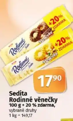 COOP TIP SEDITA Rodinné věnečky nabídka