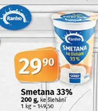 COOP TIP Smetana 33% nabídka