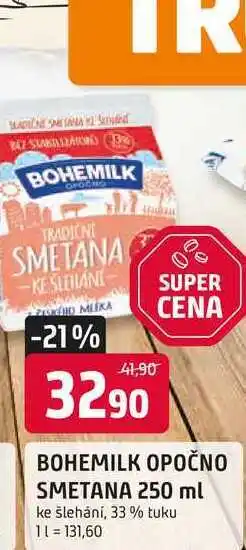 Trefa BOHEMILK OPOČNO SMETANA 250 ml ke šlehání, 33% tuku nabídka