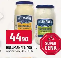 Trefa Hellmann's majonéza, tatarská omáčka 405ml, vybrané druhy nabídka
