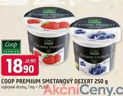 Trefa COOP PREMIUM SMETANOVÝ DEZERT 250 g nabídka