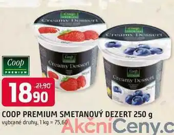 Trefa COOP PREMIUM SMETANOVÝ DEZERT 250 g nabídka