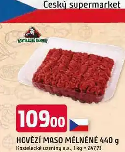 Trefa KOSTELECKÉ UZENINY HOVĚZÍ MASO MĚLNĚNÉ 440 g nabídka