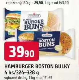 Trefa BOSTON BUNS HAMBURGER BOSTON BULKY 4 ks/324-328 g nabídka
