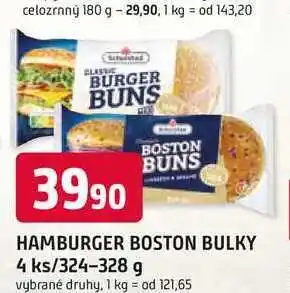 Trefa BOSTON BUNS HAMBURGER BOSTON BULKY 4 ks/324-328 g nabídka