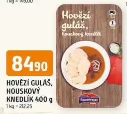 Trefa HOVĚZÍ GULÁŠ, HOUSKOVÝ KNEDLÍK 400 g nabídka