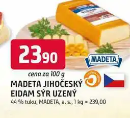 Trefa MADETA JIHOČESKÝ EIDAM SÝR UZENÝ 44% tuku, 100 g nabídka