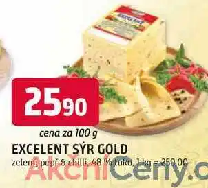 Trefa EXCELENT SÝR GOLD zelený pepř & chilli, 48 % tuku, 100g nabídka