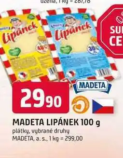 Trefa MADETA LIPÁNEK 100 g plátky, vybrané druhy nabídka
