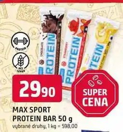 Trefa MaxSport Proteinová tyčinka 50g, vybrané druhy nabídka