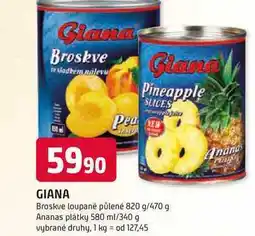 Trefa Giana Ananas 580g, vybrané druhy nabídka