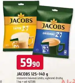 Trefa JACOBS 125-140 g instantní kávová směs nabídka