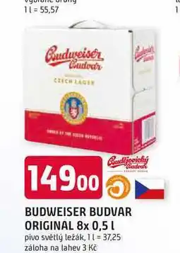 Trefa BUDWEISER BUDVAR ORIGINAL 8x 0,5l nabídka