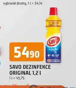 Trefa SAVO DEZINFEKCE ORIGINAL 1,2 l nabídka