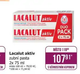 Teta Lacalut aktiv zubní pasta 2x 75 ml nabídka