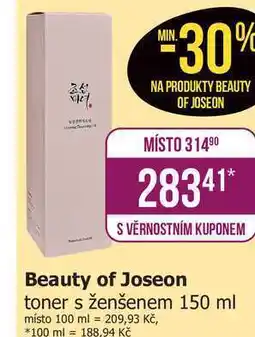 Teta Beauty of Joseon toner s ženšenem 150 ml nabídka