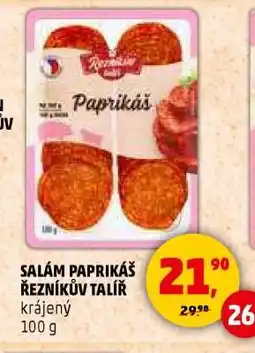 Penny Market SALÁM PAPRIKÁŠ ŘEZNÍKŮV TALÍŘ nabídka