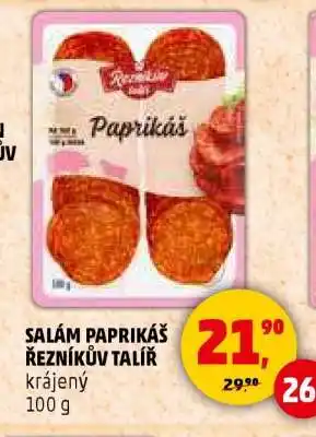 Penny Market SALÁM PAPRIKÁŠ ŘEZNÍKŮV TALÍŘ nabídka