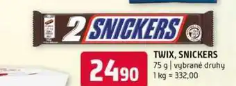 Terno Twix snickers 75 g vybrané druhy nabídka