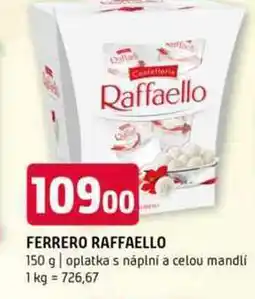 Terno Ferrero raffaello 150 g oplatka s náplní a celou mandli nabídka