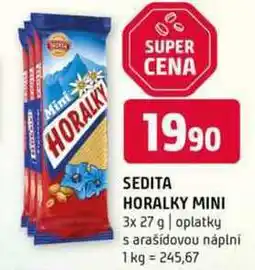 Terno Sedita horalky mini 3x 27 g oplatky s arašídovou náplní nabídka