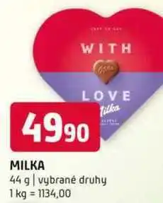 Terno MILKA 44 g vybrané druhy nabídka