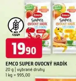 Terno Emco super ovocný hadík 20 g vybrané druhy nabídka