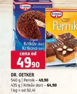 Terno Dr.Oetker Pernik 540 g Krtkův dort 435g nabídka