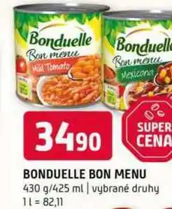 Terno Bonduelle bon menu 430 g/425 ml vybrané druhy nabídka