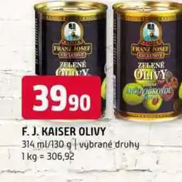 Terno F. J.Kaiser olivy 314 ml/130 g vybrané druhy nabídka