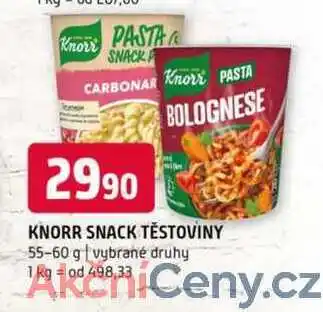 Terno Knorr snack těstoviny 55-60 g vybrané druhy nabídka