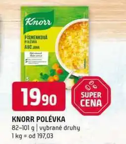 Terno Knorr polévka 82-101 g vybrané druhy nabídka