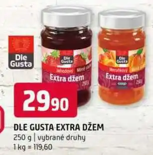 Terno Dle Gusta extra džem 250 g vybrané druhy nabídka
