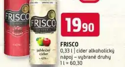 Terno Frisco 0,33l cider alkoholický nápoj vybrané druhy nabídka