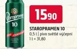 Terno Staropramen 10 0,5l pivo světlé výčepní nabídka