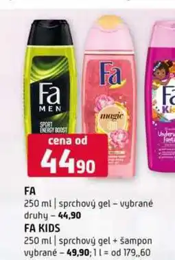 Terno Fa magic 250 ml sprchový gel vybrané druhy FA KIDS 250 ml sprchový gel + šampon vybrané nabídka