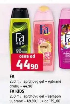 Terno Fa magic 250 ml sprchový gel vybrané druhy FA KIDS 250 ml sprchový gel + šampon vybrané nabídka