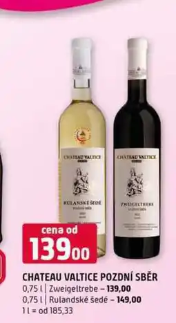 Terno Chateau valtice pozdní sběr 0,75l Zweigeltrebe Rulandské šedé nabídka