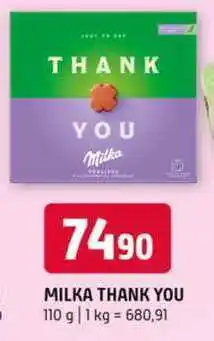 Terno Milka thank you 110 g nabídka