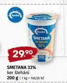 Terno Smetana ke šlehání 33% 200g nabídka