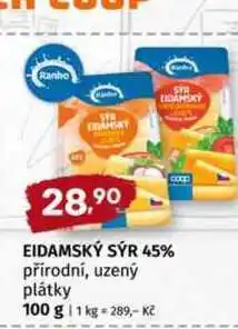 Terno Eidamský sýr 45% přírodní, uzený plátky 100 g nabídka