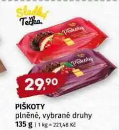 Terno Piškoty plněné, vybrané druhy 135 g nabídka