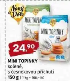 Terno Mini topinky solené, s česnekovou příchutí 150 g nabídka